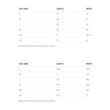 Prey Taxidermy Hoodie Sizing Chart.