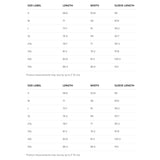 Taxidermy Sweater Sizing Chart.