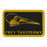 Gold on Black Prey Taxidermy Patch.
