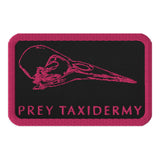 Pink on Black Prey Taxidermy Patch.