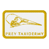 Gold on White Prey Taxidermy Patch.