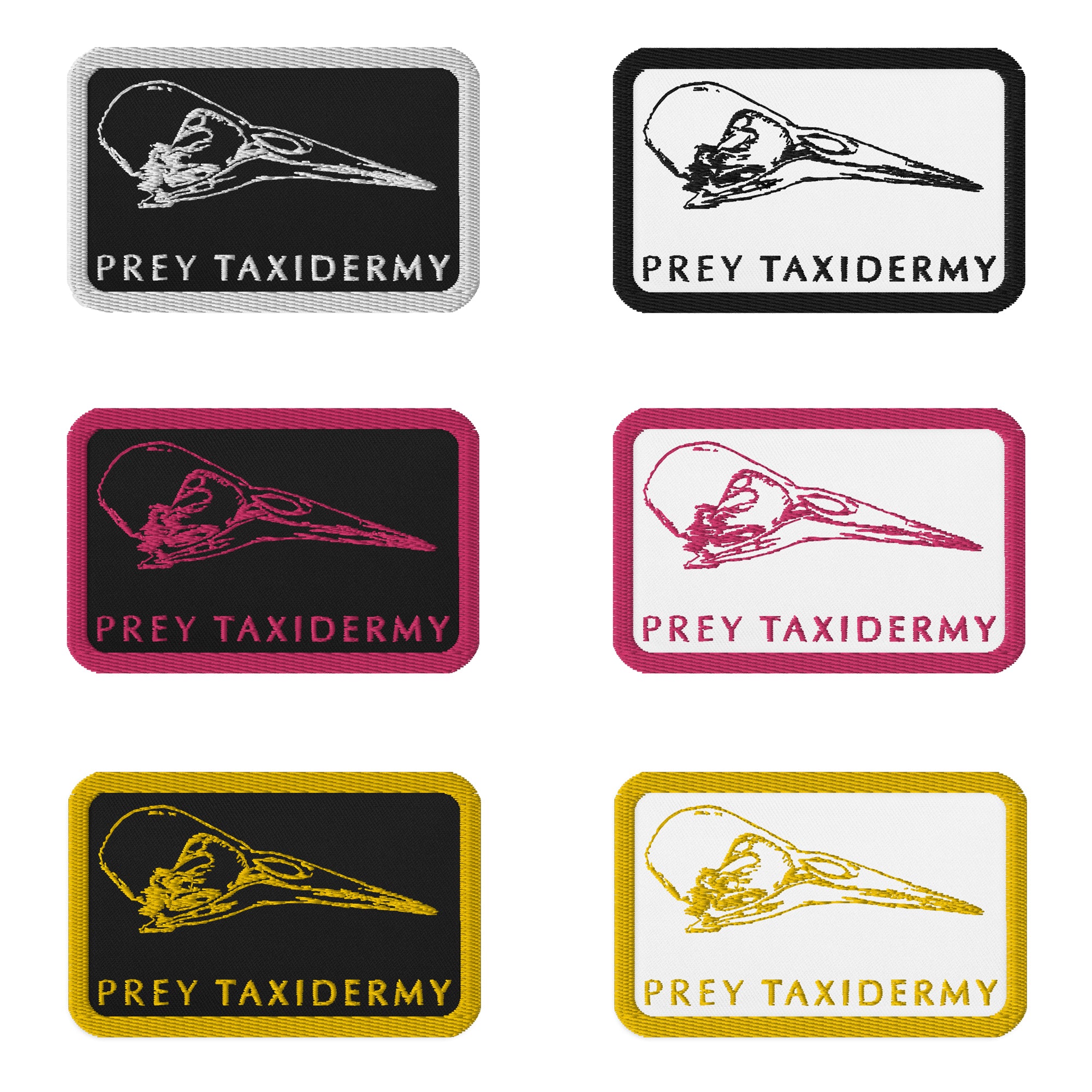 All  Prey Taxidermy Patches.